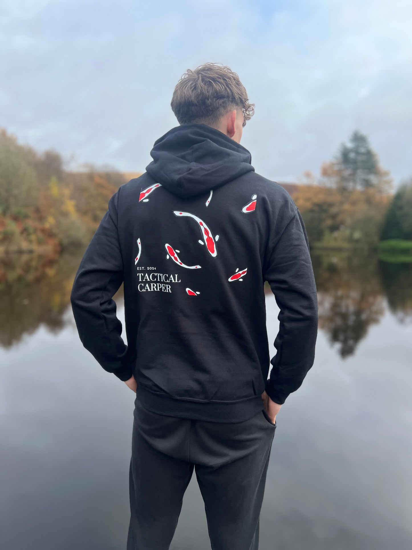 The Red “Mini Koi” Lightweight Hoodie