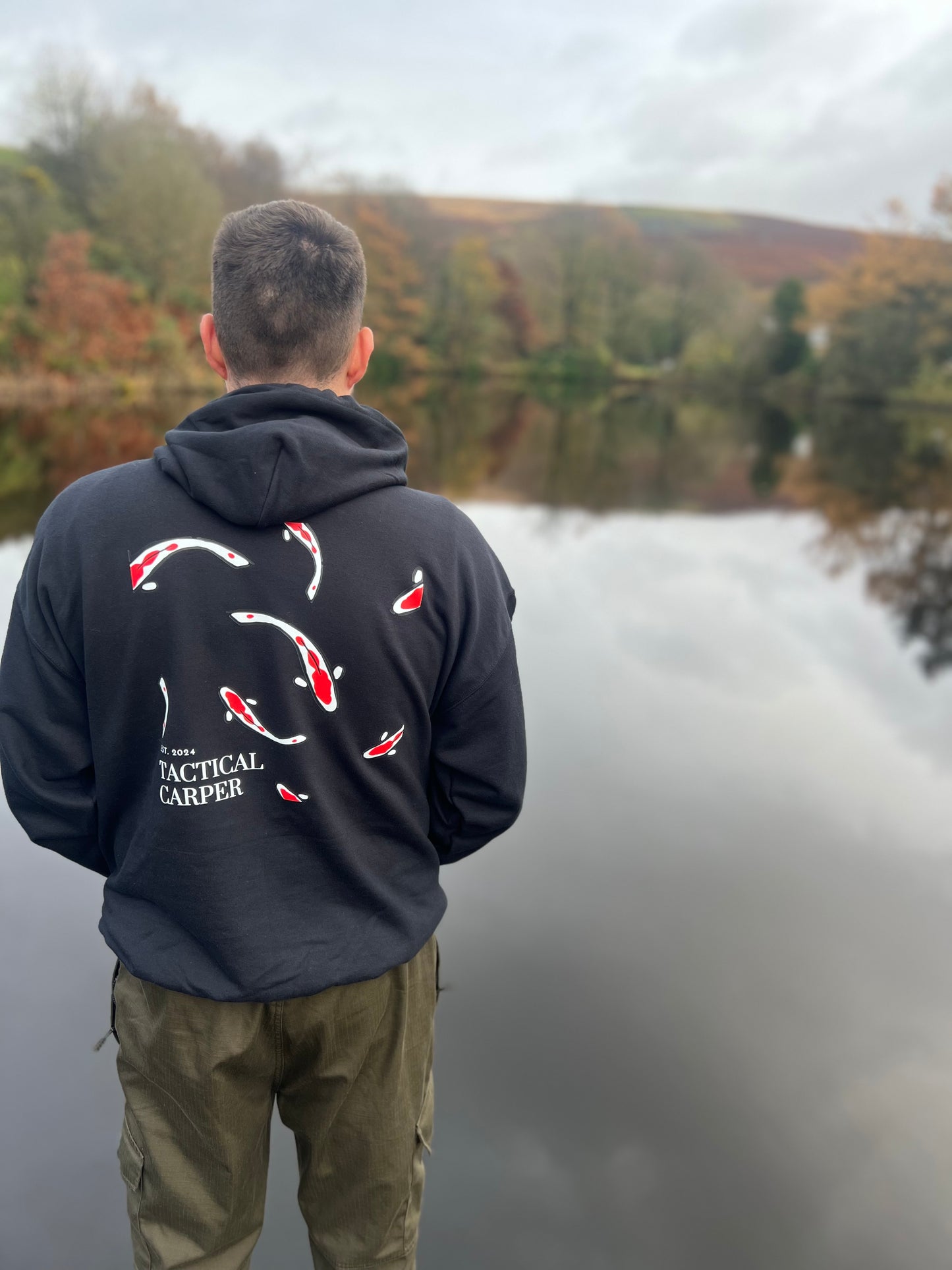 The Red “Mini Koi” Lightweight Hoodie